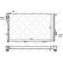 Радиатор системы охлаждения BMW E39/E38 2.0-4.4 98 STELLOX 10-25