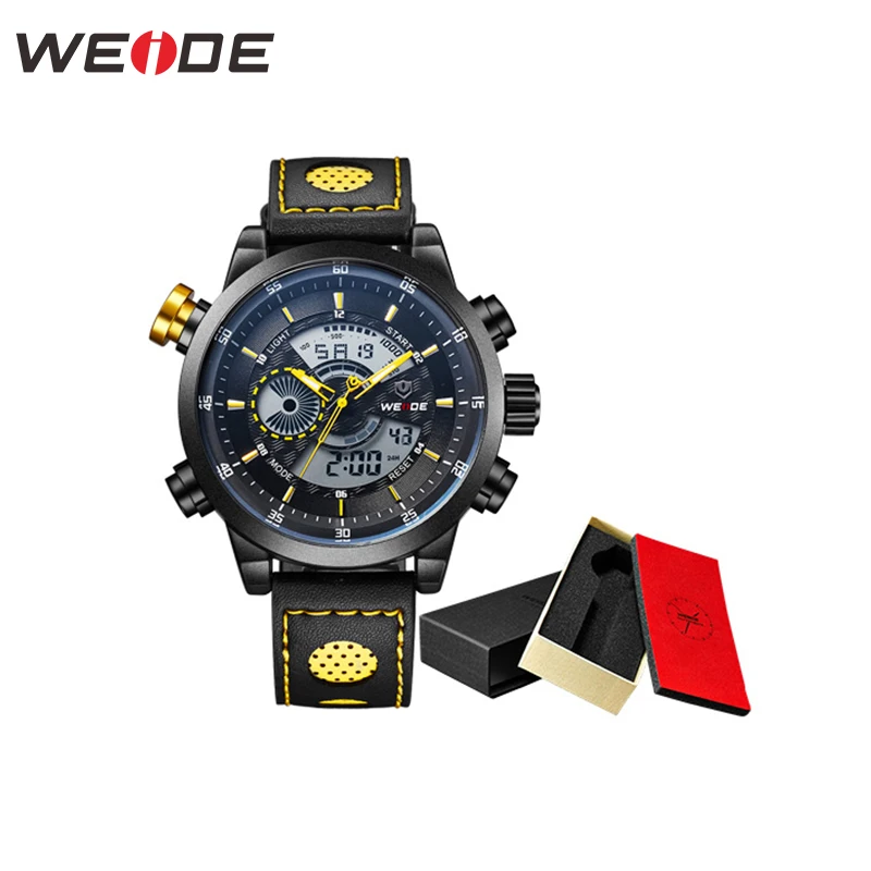 

WEIDE Men Watch Relogio Watches Top Brand Luxury Sport Watch Analog Digital Display Waterproof Relogio Masculino Alarm Men Watch