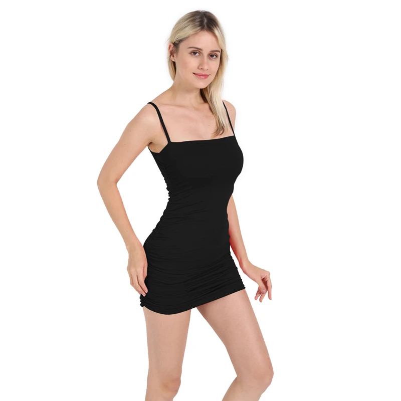 Solid Mini Sexy Dress Sheath Summer Sexy Women Dress Off Shoulder Backless Club Party Sexy Wrap Dress Spaghetti Strap Dresses