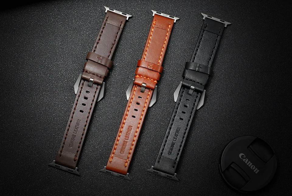 GELUOYA ремешок для часов из натуральной кожи для Apple Watch, ремешок серии 5/4, 44 мм, 40 мм, браслет на запястье для iwatch, 38 мм, 42 мм, ремешок для часов