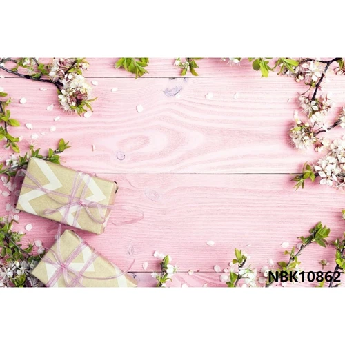 Виниловый фон для фотосъемки с изображением деревянных досок пола, деревянных досок и блоков весенних цветов - Цвет: Серый