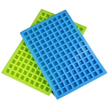 

Silicone Candy Molds, Ice Tray Molds,2 Pack 126-Cavity Square Chocolate Molds(Blue & Green)