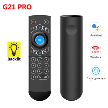 

G21 Pro Gyro Smart Voice Remote Control IR Learning 2.4G Wireless Fly Air Mouse for X96 Mini H96 MAX X99 Android TV Box vs G21