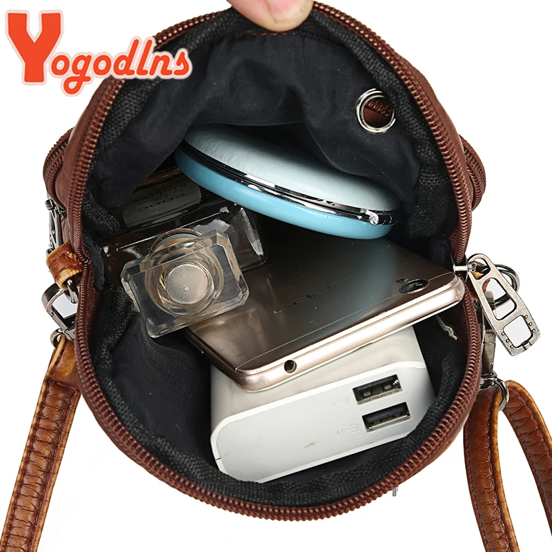Yogodlns Multi-Functional Soft PU Leather Small Shoulder Bag For Women Vintage Crossbody Bag Cash Purse Cell phone Bag