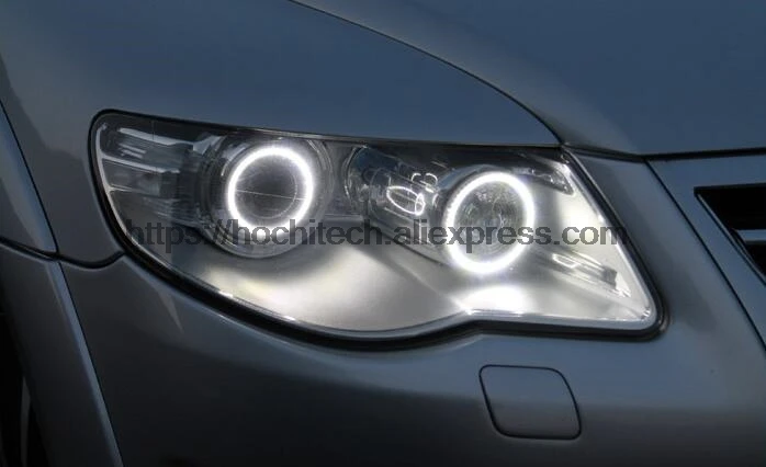 HochiTech для Volkswagen Touareg 2007 2008 2009 2010 автомобильный Стайлинг ультра яркий 6000K белый, поверхностного монтажа, светодиодный angel eyes Halo Кольца