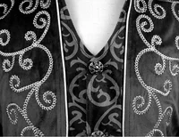 Mens Steampunk Black Velvet Tailcoat Jacket Gothic Victorian Medieval Cosplay Costume Pirate Renaissance Tuxedo Coats 3XL 2