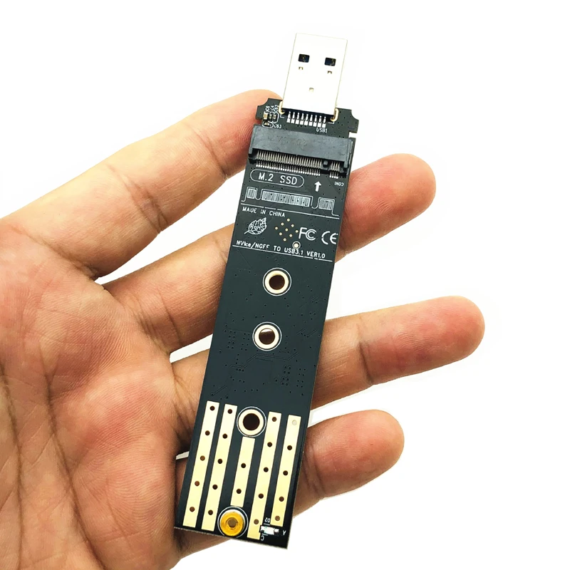 M.2 to USB 3.1 SSD Adapter M.2 NVME PCIe SATA Dual Protocol RTL9210B SSD Board 2230 2242 2260 2280 NVME SATA Adapter hard drive adapter ssd adapter