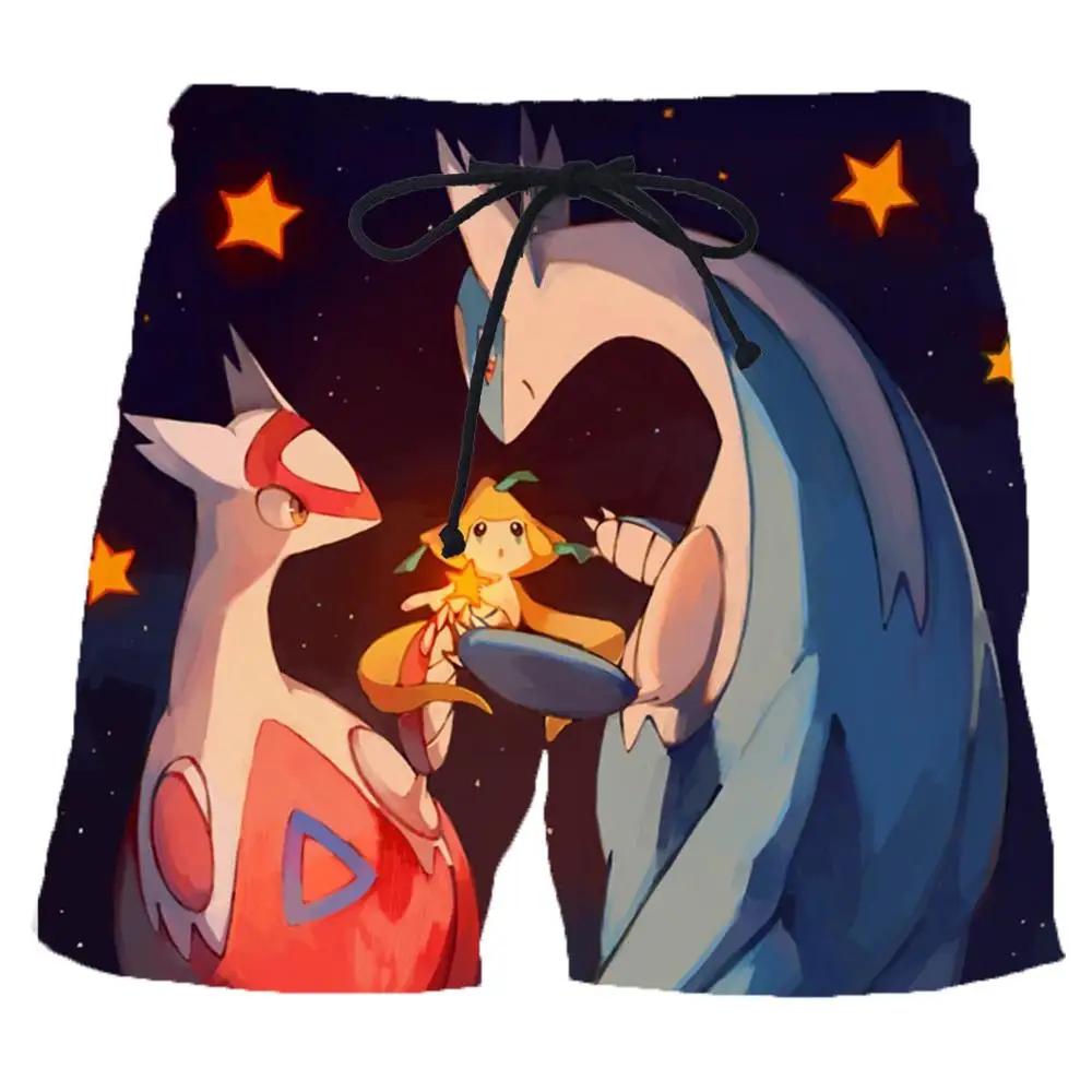 Pokemon 3D мультфильм печатных шорты летние повседневные унисекс шорты хип хоп в стиле панк для мужчин шорты большой размер мужская одежда