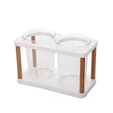 Стеллаж для хранения украшения, простой стеллаж для хранения палочек для еды деревянная трубка для еды полый дренажный лоток Сушилка для кухни для хранения Utens