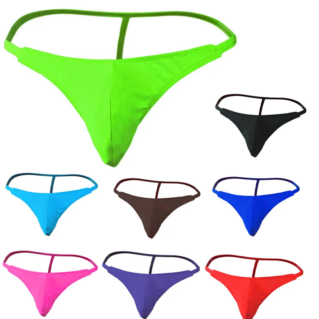 2020 Men's Smooth G-strings Lingerie Underwear Briefs Thongs Underpants Men Thong Jockstrap Man LW |