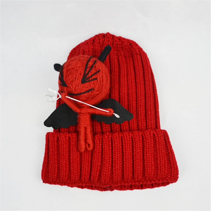 red 02 Женская шапка, Осень-зима, Европейский и американский стиль, модная шапка, Толстая теплая шерстяная шапка, Новая женская детская вязаная шапка - Цвет: red 02