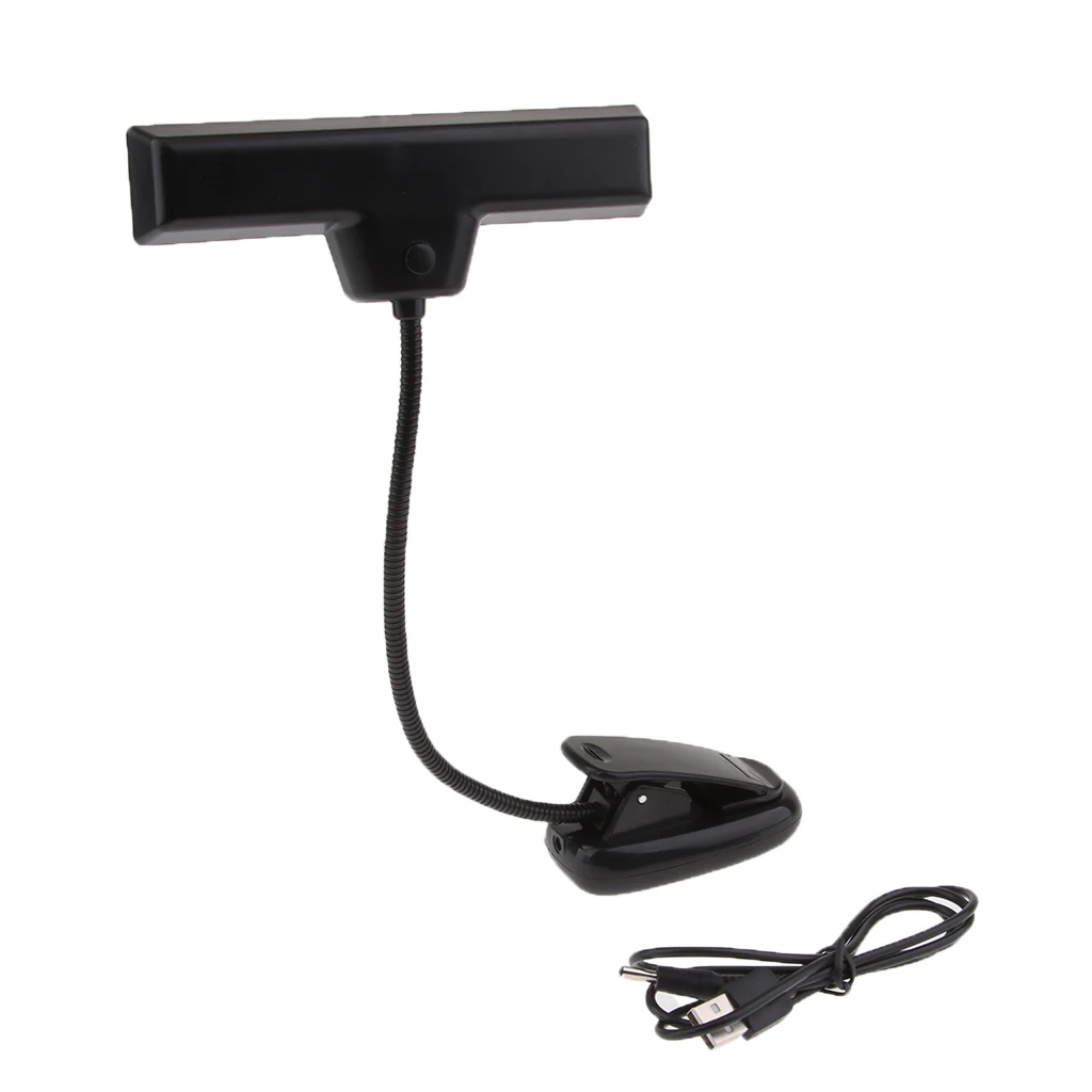 USB Rechargeable Clip-on Music Stand Light 10 Bright LED,Nightstand Lamp Desk Reading Lamp