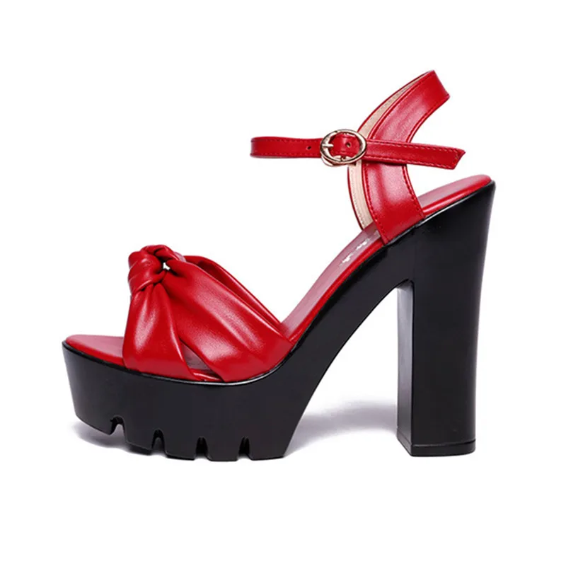 Плюс Size33 43 блок босоножки на высоком каблуке Женская обувь платформе 2021 летняя с
