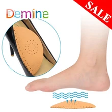 Демин кожаные подкладки для поддержки свода стопы для плоской стопы пятки ортопедические стельки для облегчения боли ортопедический корректор Подушка обувь колодки Вставки