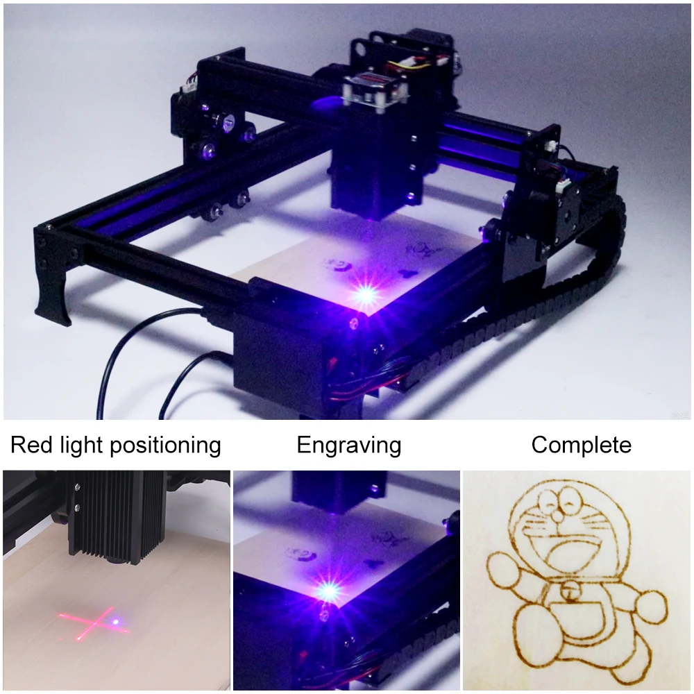 29*22 см мини 3000 МВт/7 Вт обновленный лазерный гравер 2 оси ЧПУ гравировальный станок DIY гравер Настольный деревянный маршрутизатор/принтер