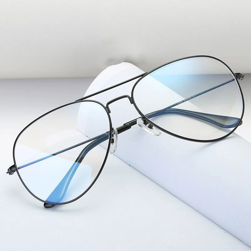 2021 Metal Frame Pilot Glasses for Men Blue Light Blocking Eyeglasses Round Optical Computer Eyewear Gaming Lunettes Gafas blue blocker sunglasses