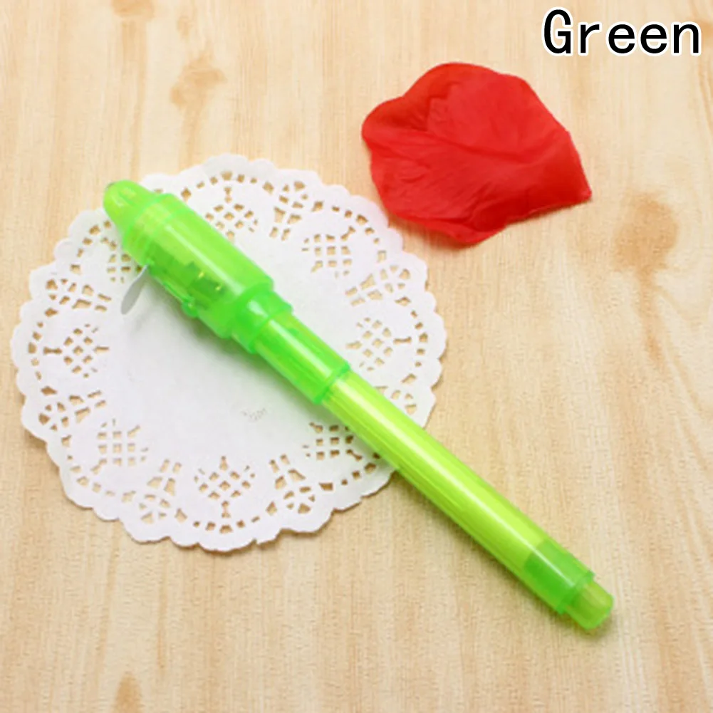 Креативная Волшебная УФ-световая ручка с невидимыми чернилами забавная маркер ручка для детей студентов подарок новинка товар корейский канцелярские школьные принадлежности - Цвет: GR