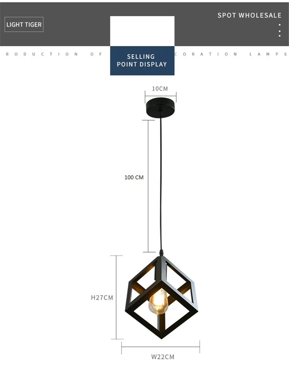 Retro Iron Pendant LIght LED Edison Industrial Wind Vintage Hanging Lamp Loft Decor Dining Room Lights Antique Home Lighting (19)