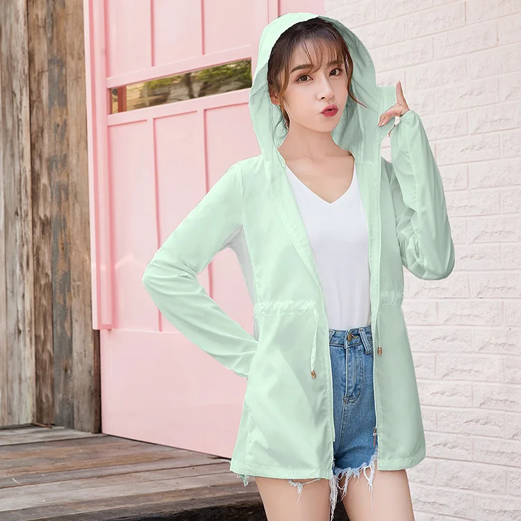 

Sun Protection Clothing Female New Style Summer Riding UV-Protection Loose-Fit Driving College Style Shawl Sun Protection Clothi