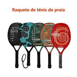 Raquete  Beach Tennis Racket,Carbon Fiber Grit Face Beach Tennis Racket for Men Durable Racket with Bag Raquete  Beach Tennis