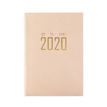 

1pc 2020 Planner Practical Simple PU Schedule Notebooks for Office School