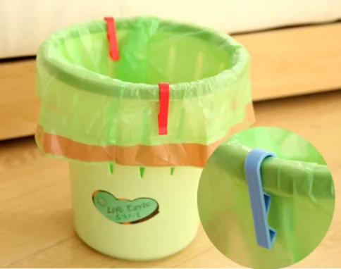 

2 Pcs Creative garbage barrel clip holder Japan garbage bag anti slip divider side clip home supplies organizer trash pack