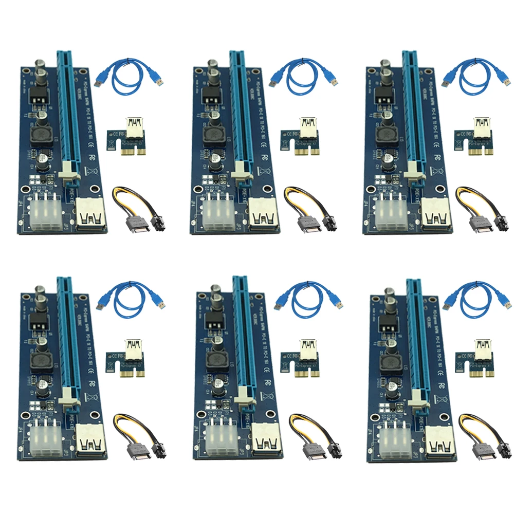 6 шт. адаптер-переходник 006C USB 3 0 PCI-E Express 1X 4x 8x 16x | Компьютеры и офис