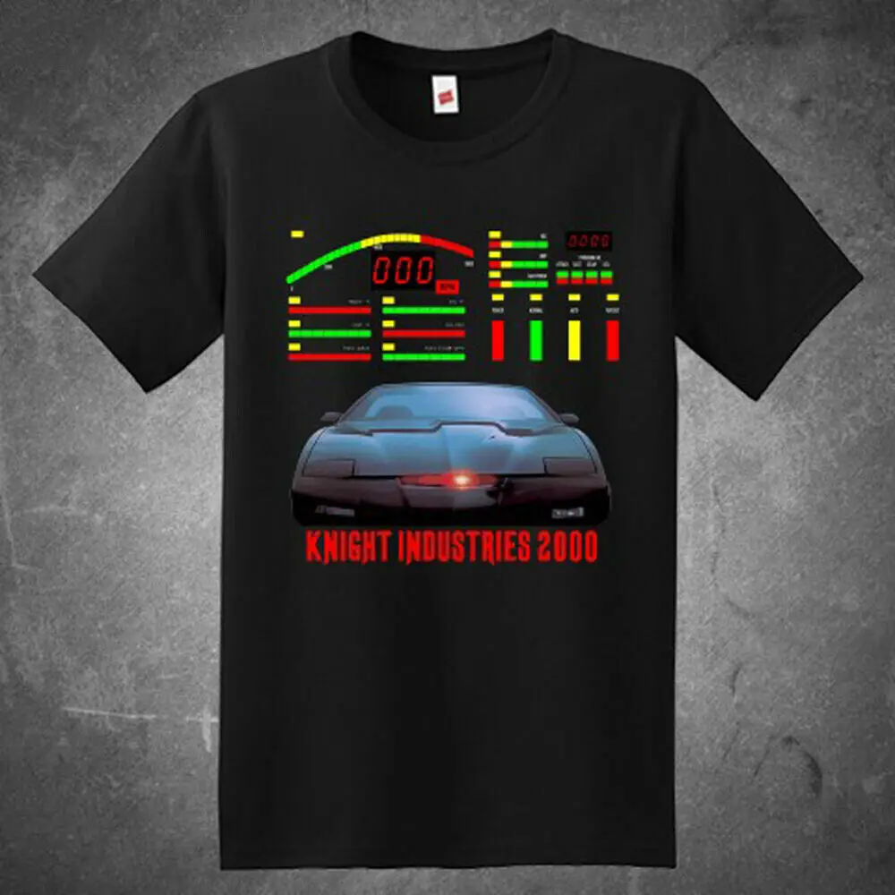 T-Shirt Knight Rider Kitt Dashboard Retro Serie Tv