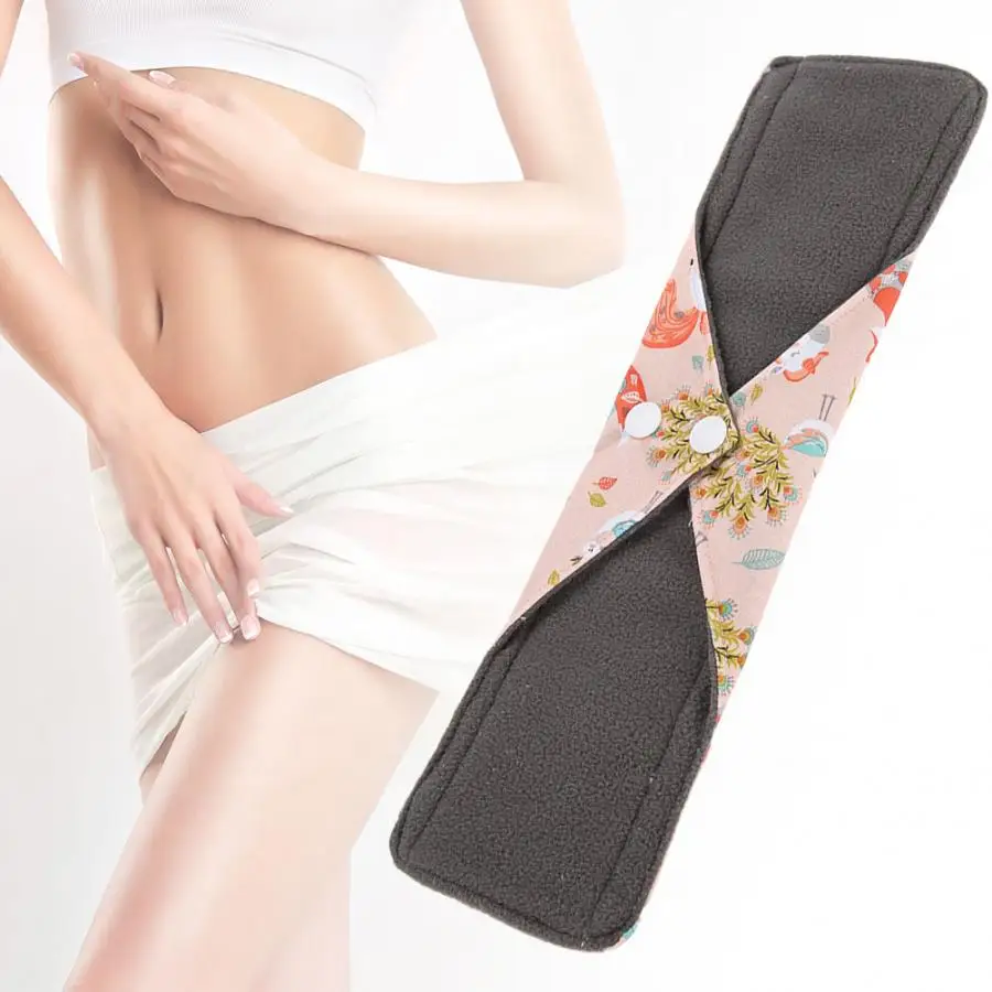 Medical Washable Bamboo Charcoal Anti-bacterial Cloth Menstrual Pad Reusable Sanitary Personal Health Care | Красота и здоровье