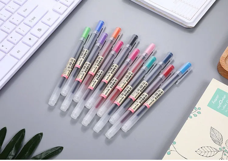 12 Pcs/lot 0.5mm Gel Pen Set Colorfule Cute Ink Maker Pen School Office things Supply 12 Colours muji gel pens Material Escolar