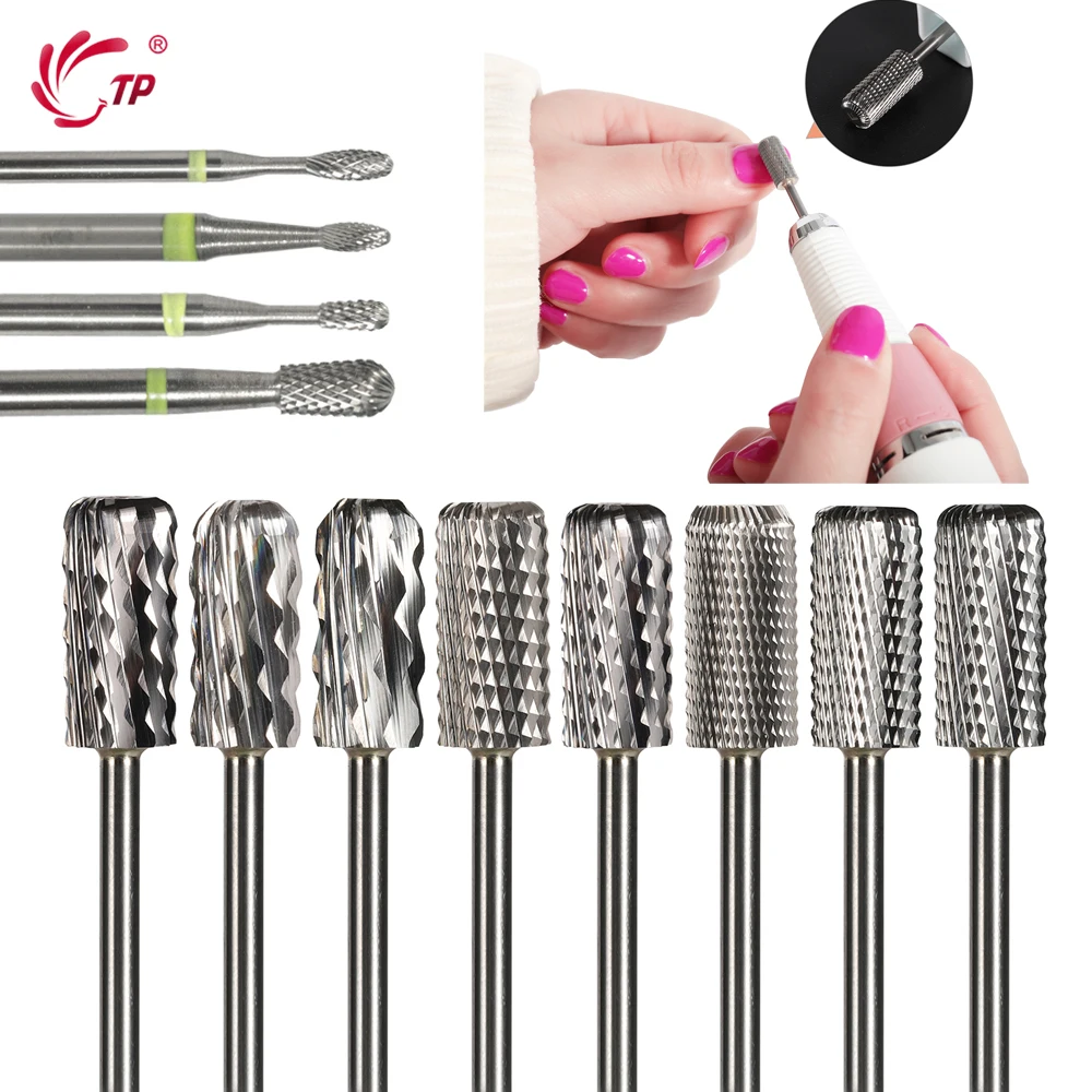 

100% Tungsten Steel Nail Drill Bit Rotate Burr Milling Nail Cutter Bits Electric Drill Machine For Manicure Pedicure Tools