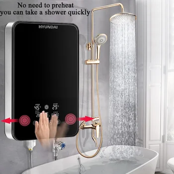 

Instant Electric Water Heater Small 3-second Hot Shower for Home Use One-button Startup Temperature Setting