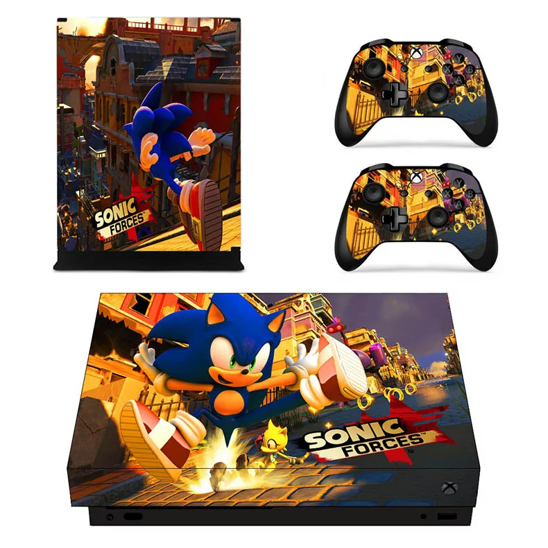 Для Xbox One X Стикеры из винила и кожи Sonic зубная щётка силы Стикеры наклейки на машину, домашнего декора для Xbox one X Xbox Slim консоли пульты дистанционного управления скины