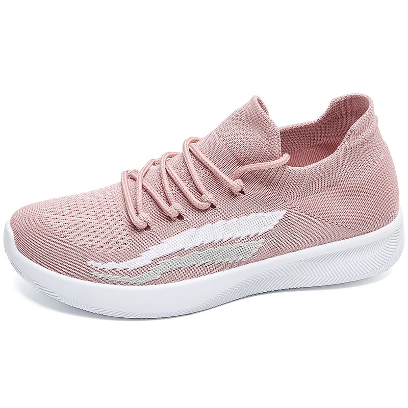 

Large Size Vulcanized Shoes Women Fashion Black Sports Mesh Shoes Spring Autumn 2020 New Round Head Lace Flying Woven Women Shoe