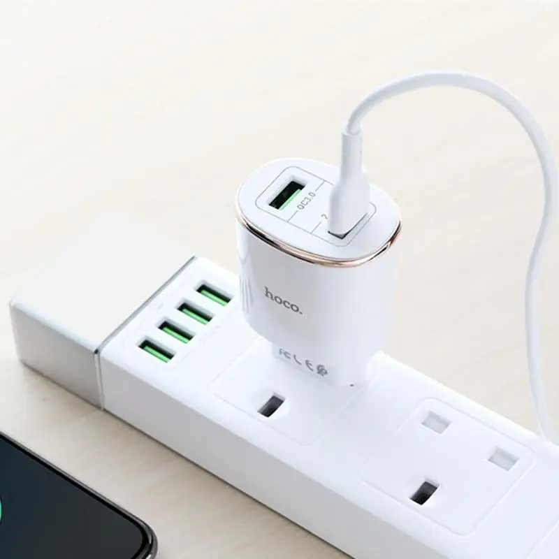 HOCO C60A двойной USB настенное зарядное устройство QC3.0 Быстрая зарядка зарядное устройство ЕС/США штекер адаптер Поддержка прямой доставки