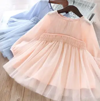 

2020 Korea Style Girls Princess Dress Fashion Spring Cotton Voile Girls Dresses 2-7 Years PY887