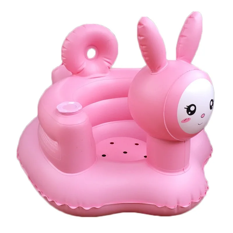 PVC Inflatable Children's Sofa Portable Learning Chair Baby Dining Chair Non slip Bath Stool