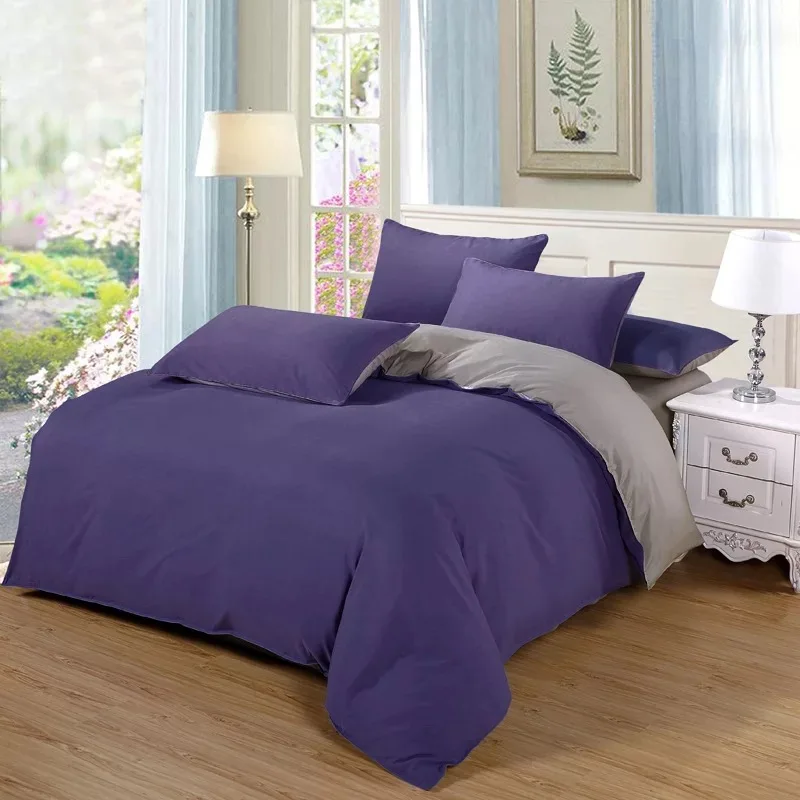 King size 4 шт постельных принадлежностей фиолетовый синий зеленый Ветер Красный AB по