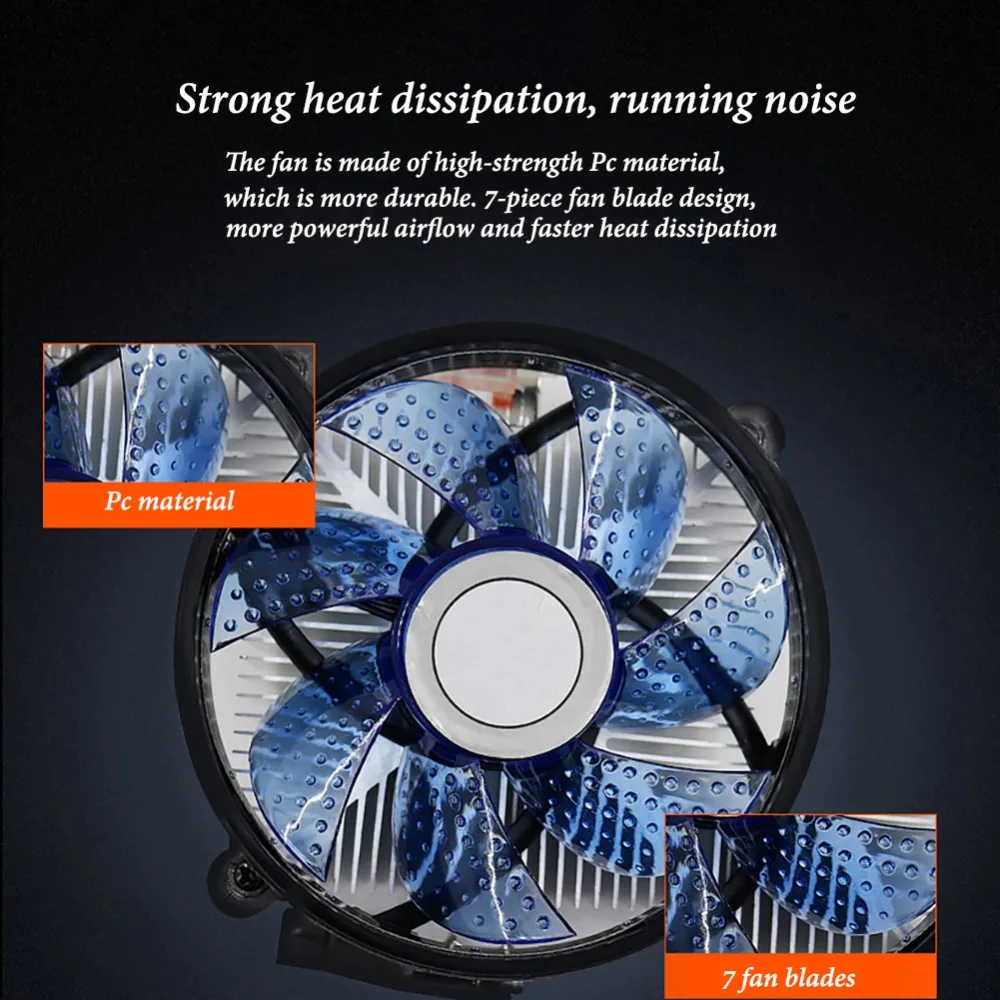 Manufacturers supply 9cm luminous CPU fan AMD universal cpu radiator aluminum desktop computer fan