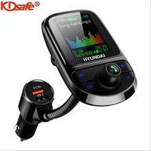 KDsafe 1.8 inch Car MP3 Bluetooth Player QC3.0 Car Charger Quick AUX Interface Voltage Monitor Color Screen Car FM Transmitter