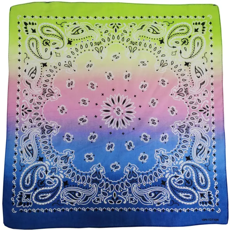 New Unisex Cotton Hip Hop Bandana Headwear Fashion Paisley Hair Band Scarf Neck Wrist Wrap Magic Square Scarves Handkerchief cycling bandana bandana headscarf cotton bandana bandana neck cover multifunctional bandana motorcycle bandana camouflage bandana
