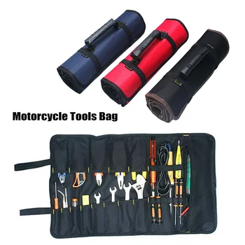 

Universal Motorcycle Car Tools Bag Multifunction 600D Thickened Oxford Cloth Pocket Tool Kit Rolled Bag