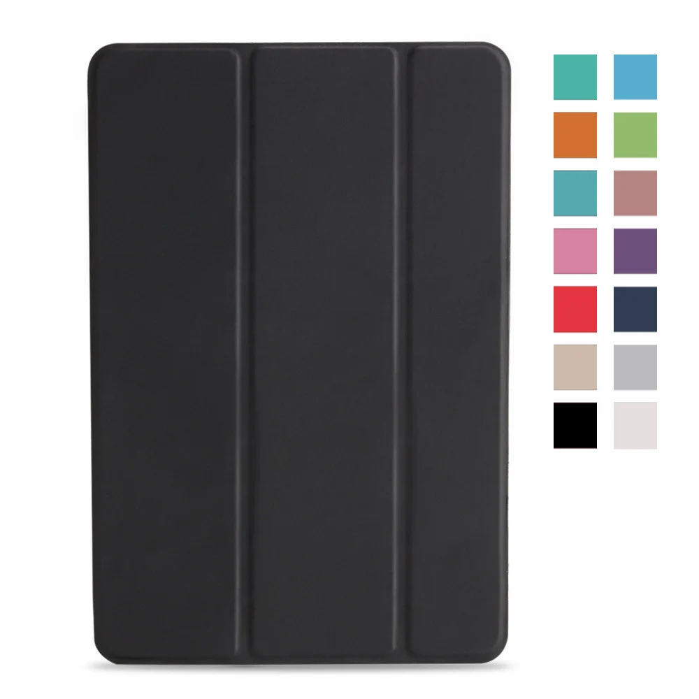 Для iPad Pro 9,7 чехол A1673/A1674 Smart Cover, складываются в три раза подставкой противоударный чехол для Apple iPad Pro 9,7 дюйма чехол из искусственной кожи - Цвет: Черный