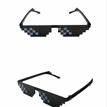 Новые очки-мозаика, Мультяшные загруженные солнцезащитные очки, персонализированные пиксельные солнцезащитные очки