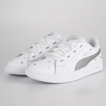 

Smash 2 Ribbon L Studs JR-leather flat shoes-White