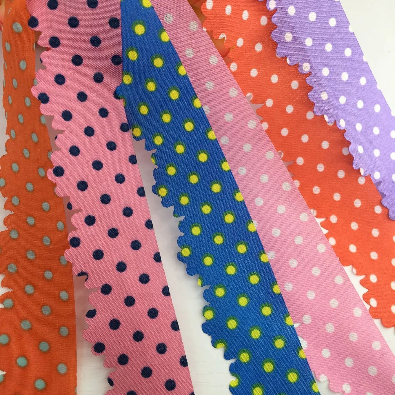 3*95cM Wave point Plain Chiffon Ribbon for Wedding Invitation Bouquets Handmade Party Gift Wrapping 5 pieces