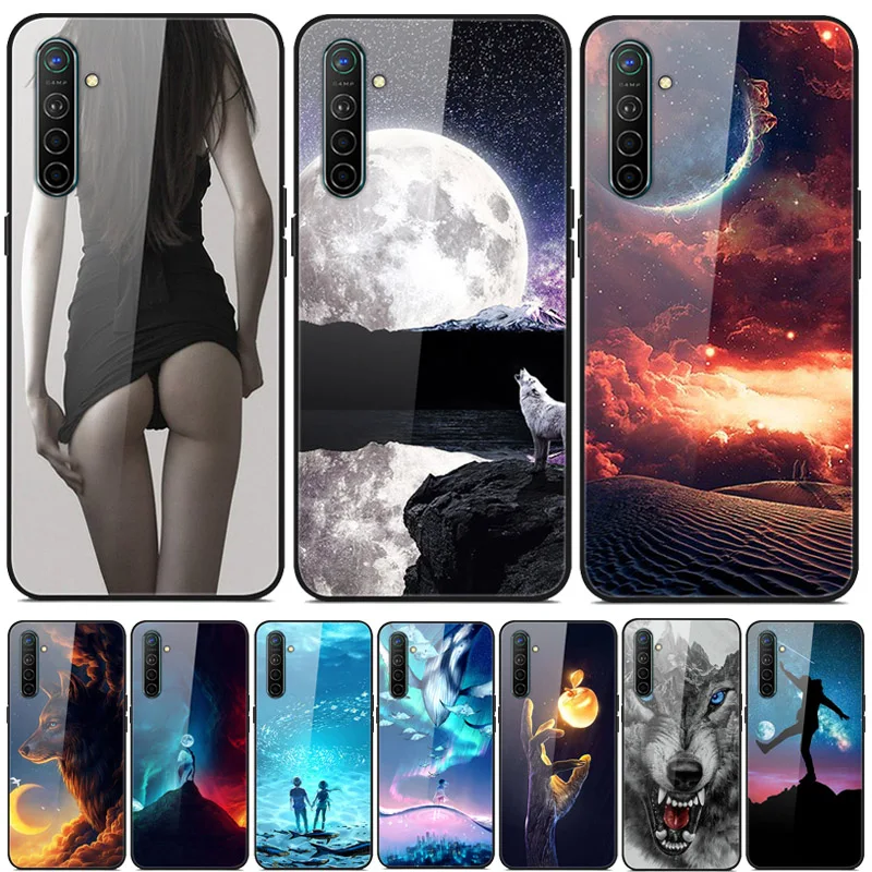 Phone Case For OPPO Realme XT X2 Cover Tempered Glass Case For OPPO Realme X2 2X X 2 Fashion Glass Case for realme XT X T Coque