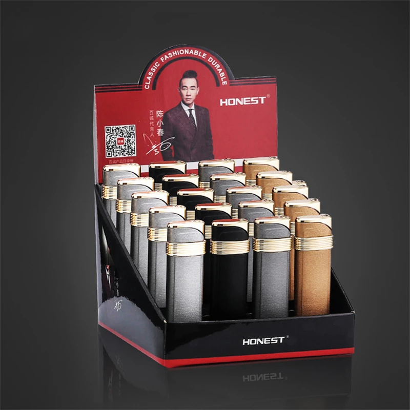 Креативная мини-зажигалка многоразовая Бутановая газовая металлическая полоска в форме зажигалки портативная струйная Зажигалка для сигар инструменты для улицы без газа
