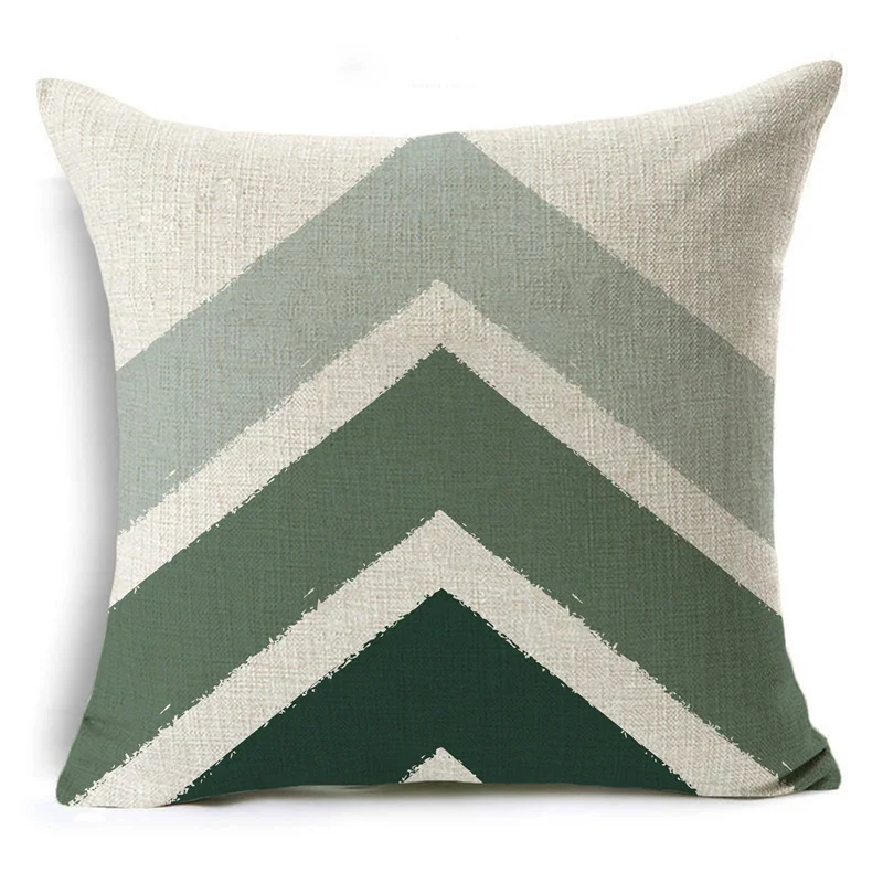 Leaf green decorative cushion cover flower pillowcase car sofa decorative pillowcase household pillow 45 x 45 cm 