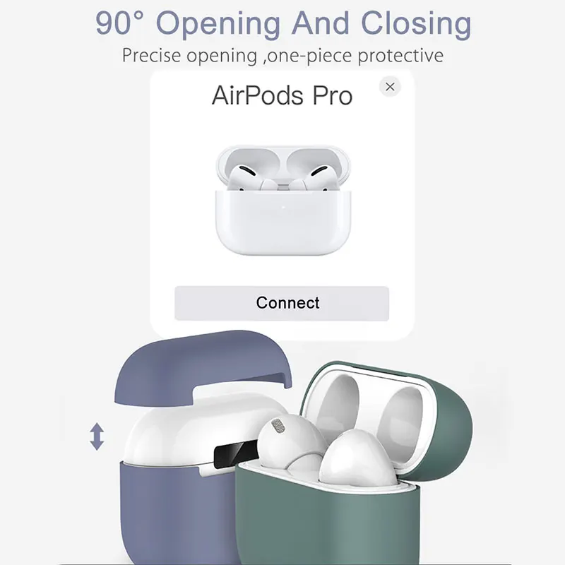 Силиконовый чехол для Apple Airpods Pro Наушники для AirPods Pro Чехол для беспроводной bluetooth-гарнитуры Защитная сумка для Airpods Pro